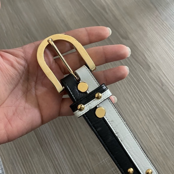 ST.JOHN white black women belt size s - Picture 2 of 6